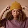 Yellow wool hat by Uskees