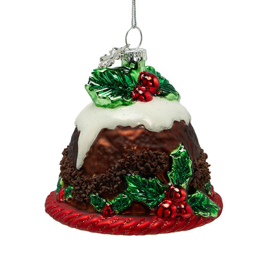 Glass Christmas pudding decoration
