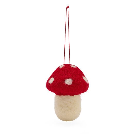 Felt toadstool Christmas decoration