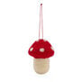 Felt toadstool Christmas decoration