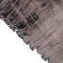 Black shibori crinkle silk scarf