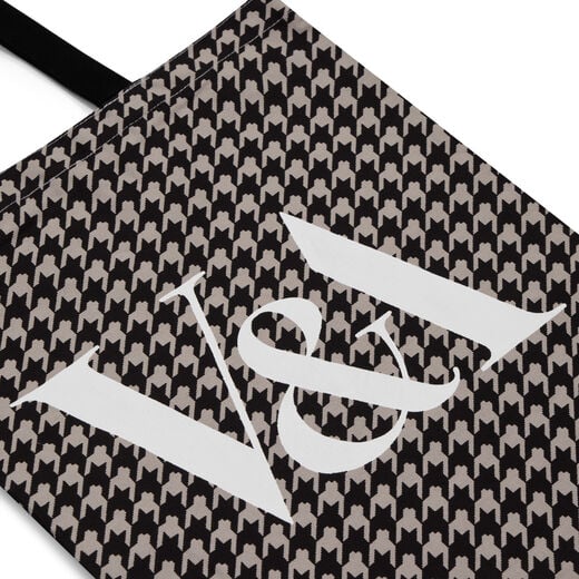 Grey Houndstooth tote bag