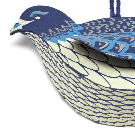 Blue paper bird decoration