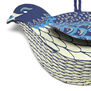 Blue paper bird decoration