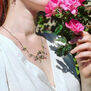 Blushing rose necklace by Michael Michaud
