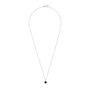 Silver necklace with heart shaped red garnet pendant