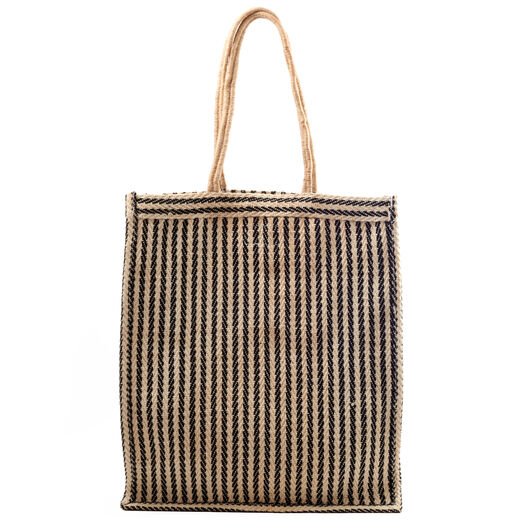 Cotton stripe jute bag