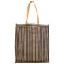 Cotton stripe jute bag