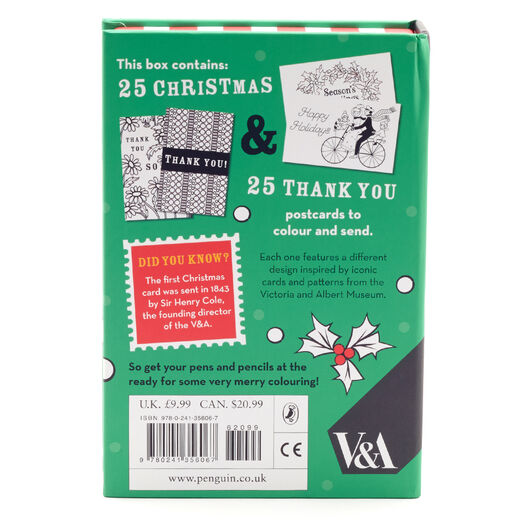 Very Merry Christmas Colouring card pack