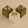 Owen Jones pink and blue enamel cufflinks by Azga