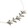 Pearl necklace with Irish thorn branch by Michael Michaud