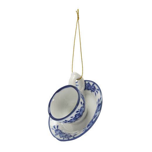 Porcelain teacup Christmas decoration
