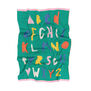 Alphabet baby blanket