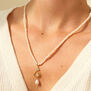 Pearl and crystal pendant necklace by Carousel Jewels