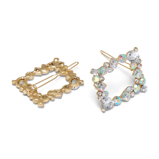 Crystal barrette clip set of 2