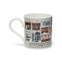 A fine bone china mug featuring an illustration of a museum's building.