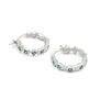 Blue topaz silver hoop earrings by SWEETLIMEJUICE