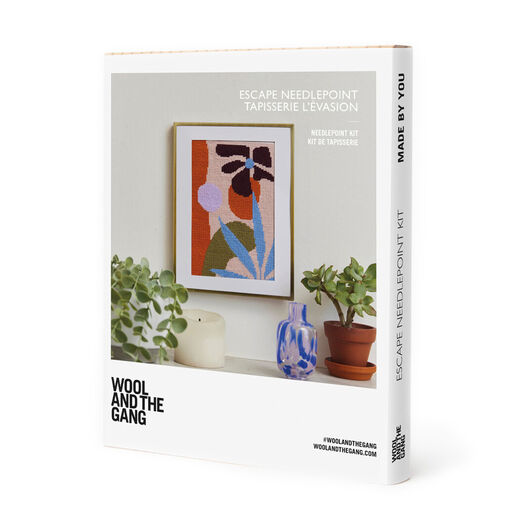 Escape needlepoint kit by Wool and the Gang