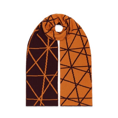 V&A East orange scarf by Ingmarson
