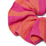 Hot pink & orange linen scrunchie