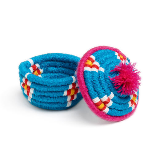 Mini blue Iranian kapu basket