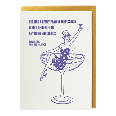 Playful disposition greeting card