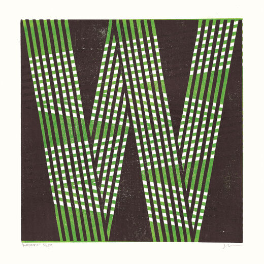 W by James Brown (Alphabet Lino Print)