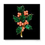 Pack of 8 Christmas cards featuring the caption of a holly brooch from the V&A collection