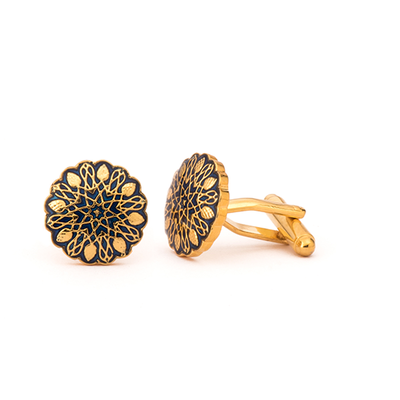 Mughal enamel cufflinks by Azga