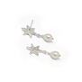 Pearl silver star earrings by Jo Cooper