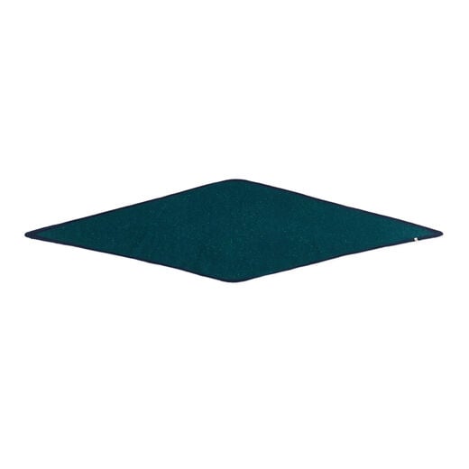Teal cashmere neckerchief scarf