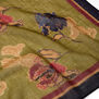 Olive green square wool scarf