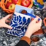 Blue leaves coffee tin