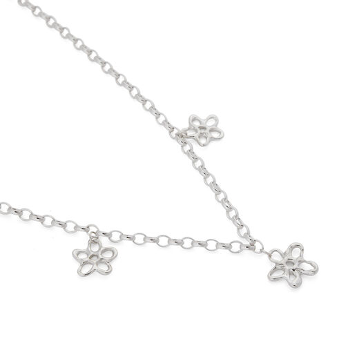 Silver flower necklace by Jo Cooper