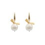 Dragonfly large pearl earrings by Fotini Liami