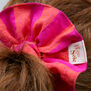 Hot pink & orange linen scrunchie