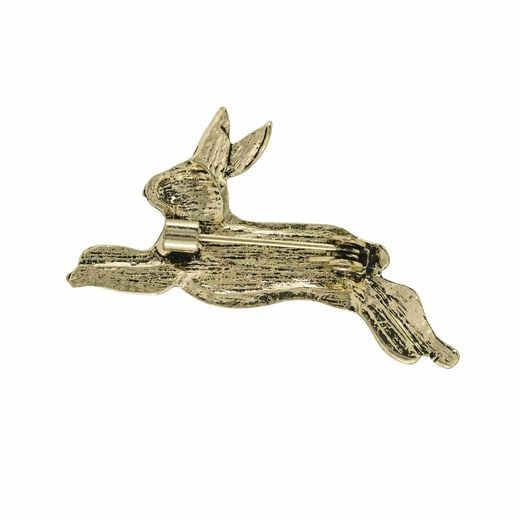 Leaping hare brooch