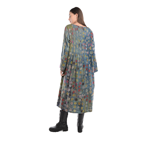 Wool multicoloured spot dress - S/M