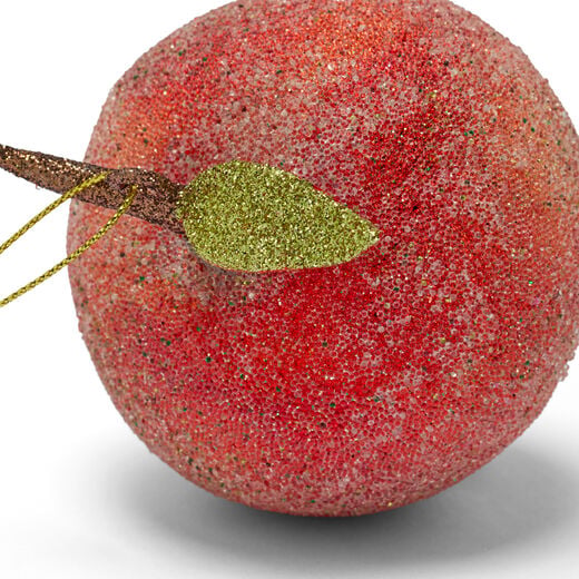 Glass peach Christmas decoration