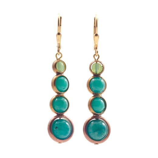 Amazonite ball hook earrings by Joli