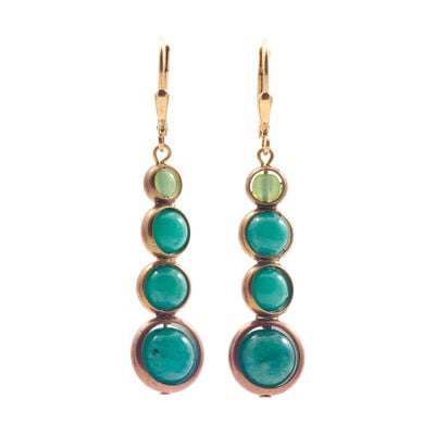 Amazonite ball hook earrings by Joli