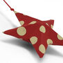 Polka dot paper stars (set of 6)