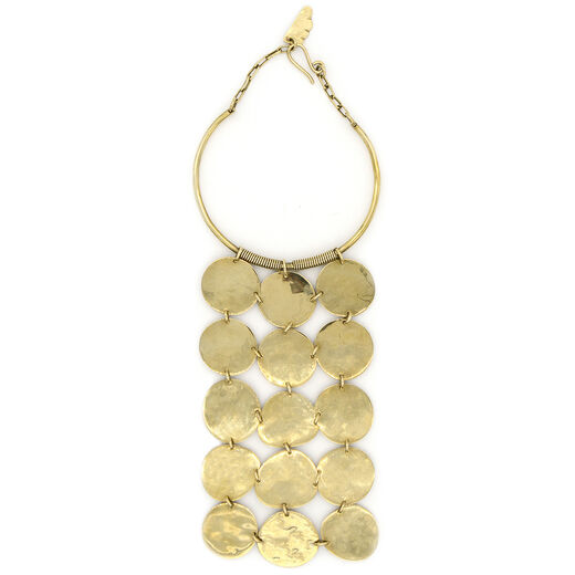 Circle drop collar necklace by Adele Dejak