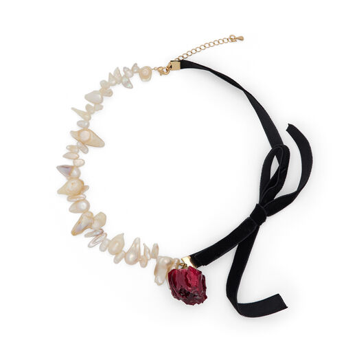 Black ribbon choker necklace by Cherie Jewels