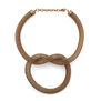 Antique brass woven necklace by Sarah Cavender