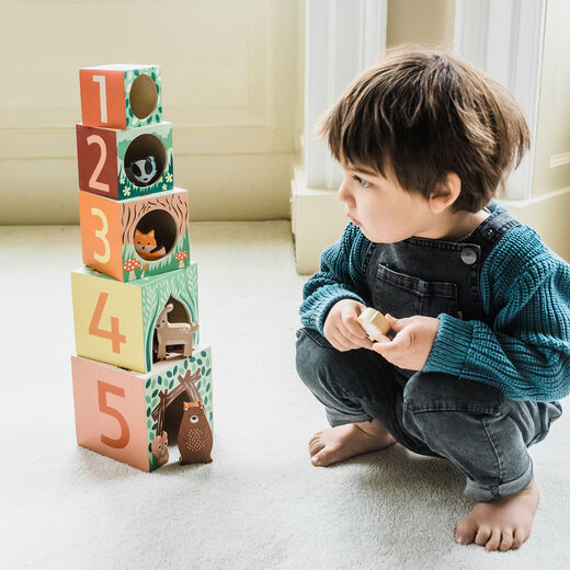 Woodland wooden stacking cubes