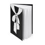 Pocket size notebook with illustration of iconic illusory cravat jumper design on the front cover 