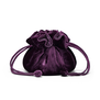 Travel jewellery pouch with drawstring in purple colour