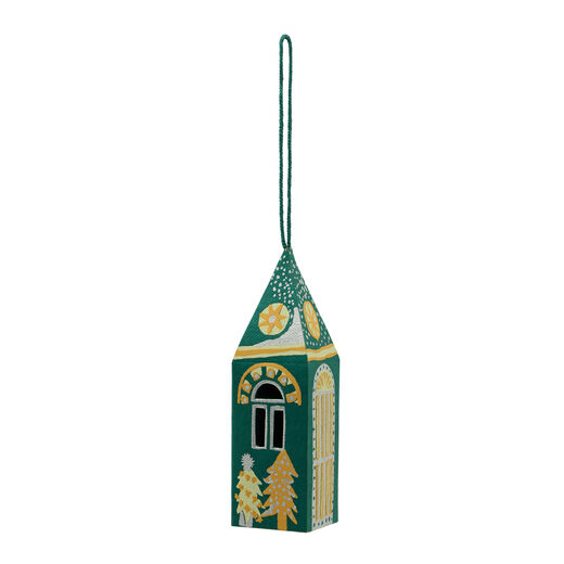 Green paper house decoration