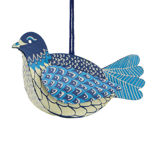 Blue paper bird decoration